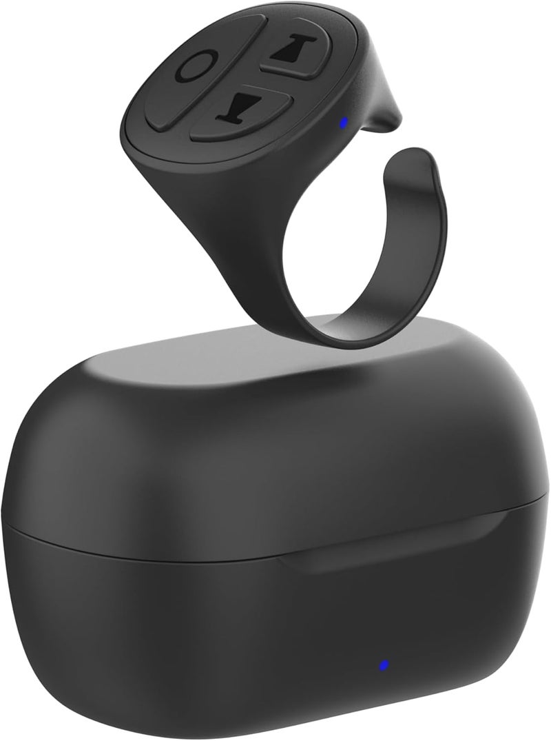 STDFORU TikTok Scrolling Ring, Bluetooth Camera Remote Control, Scrolling Ring for iPhone,TIK Tok, iPad, Android (Graphite Black) - Image 1